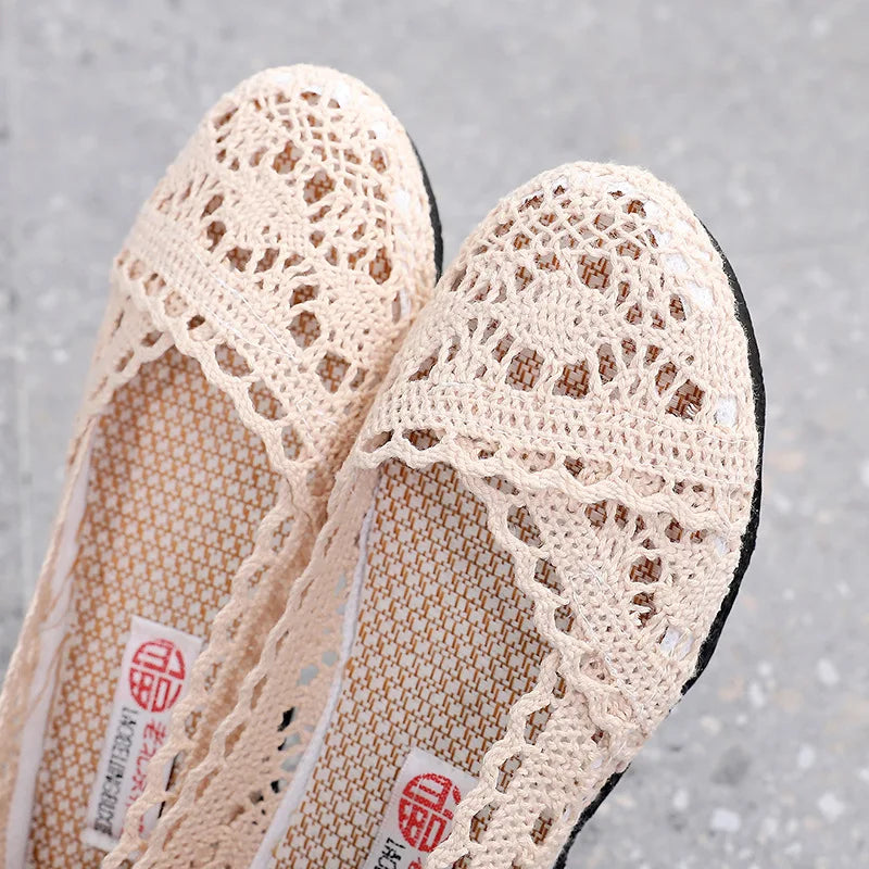 Zapatos de mujer 2024: Malla transpirable y suela blanda.