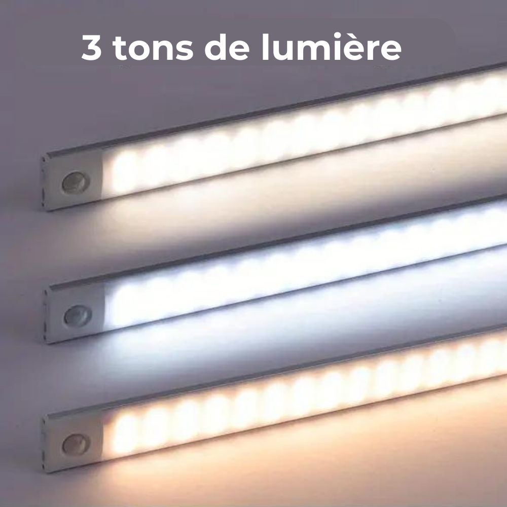 Barra de luz LED adhesiva con batería recargable USB