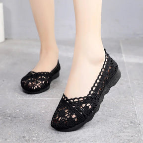 Zapatos de mujer 2024: Malla transpirable y suela blanda.